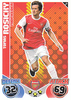 Tomas Rosicky Arsenal 2010/11 Topps Match Attax #12